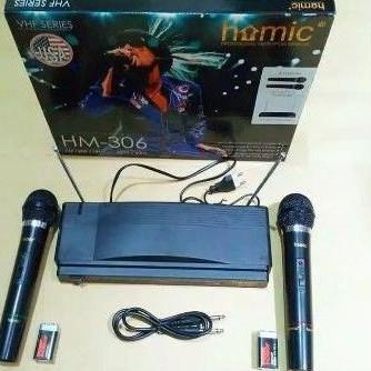 Stok Terbatas HOMIC HM-306 // Mic Wireless Double // Microphone Wireless // Mic Tanpa Kabel