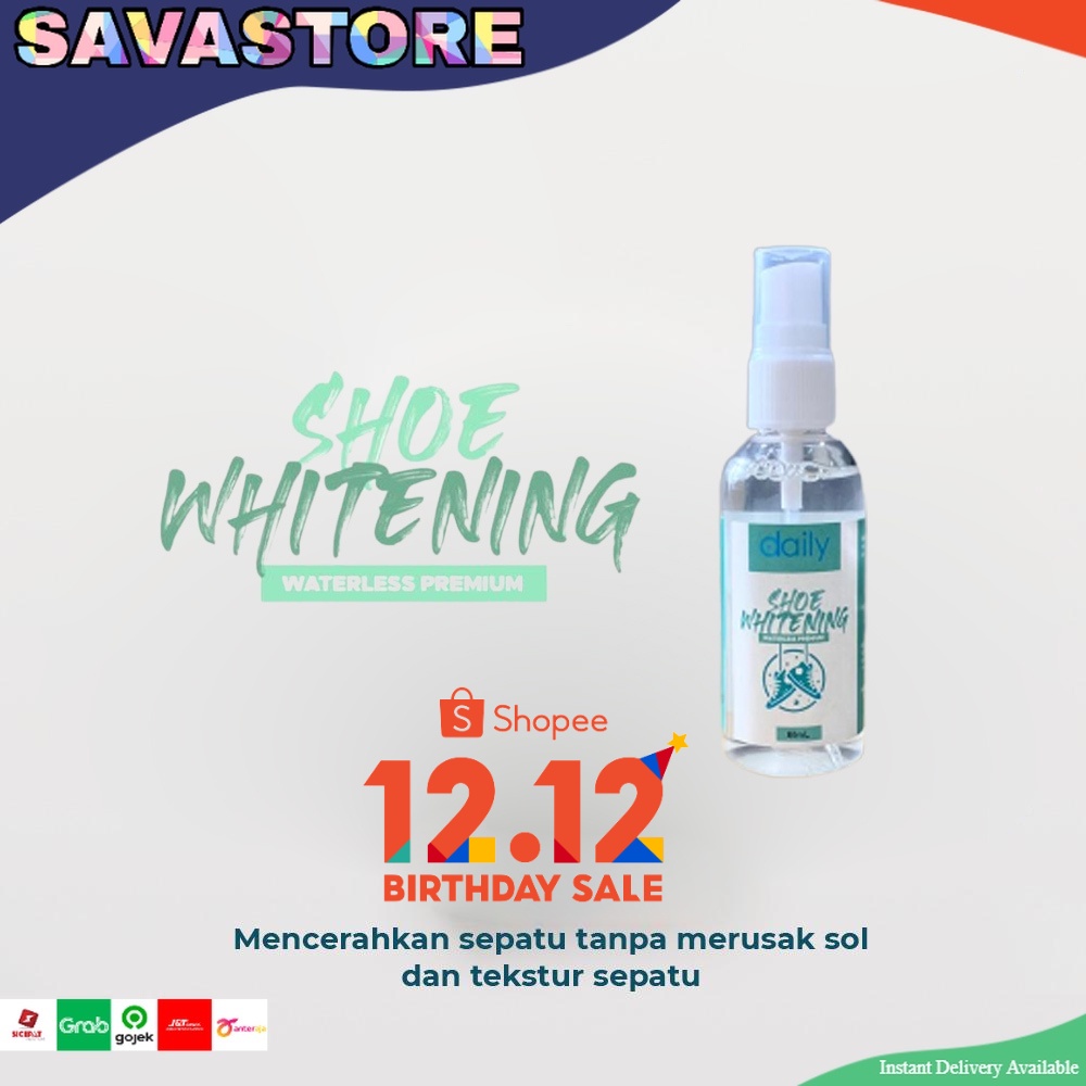 SPRAY PEMUTIH SEPATU SNEAKERS DAILY SHOE WHITENING WATERLESS 60ML