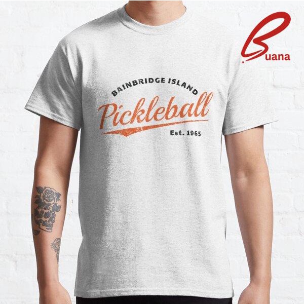Kaos Baju Pria Wanita Retro Pickleball Bainbridge Island Est 1965 - Pickleball Gifts 188