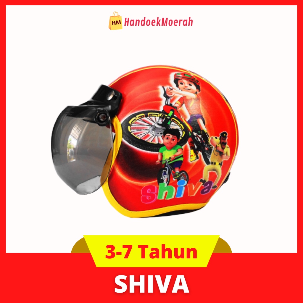 Helm Anak BOGO SHIVA Murah / Helmet Non SNI / Helm Karakter Kartun Lucu / Helm Anak Cowok Laki Laki 3 4 5 6 7 Tahun