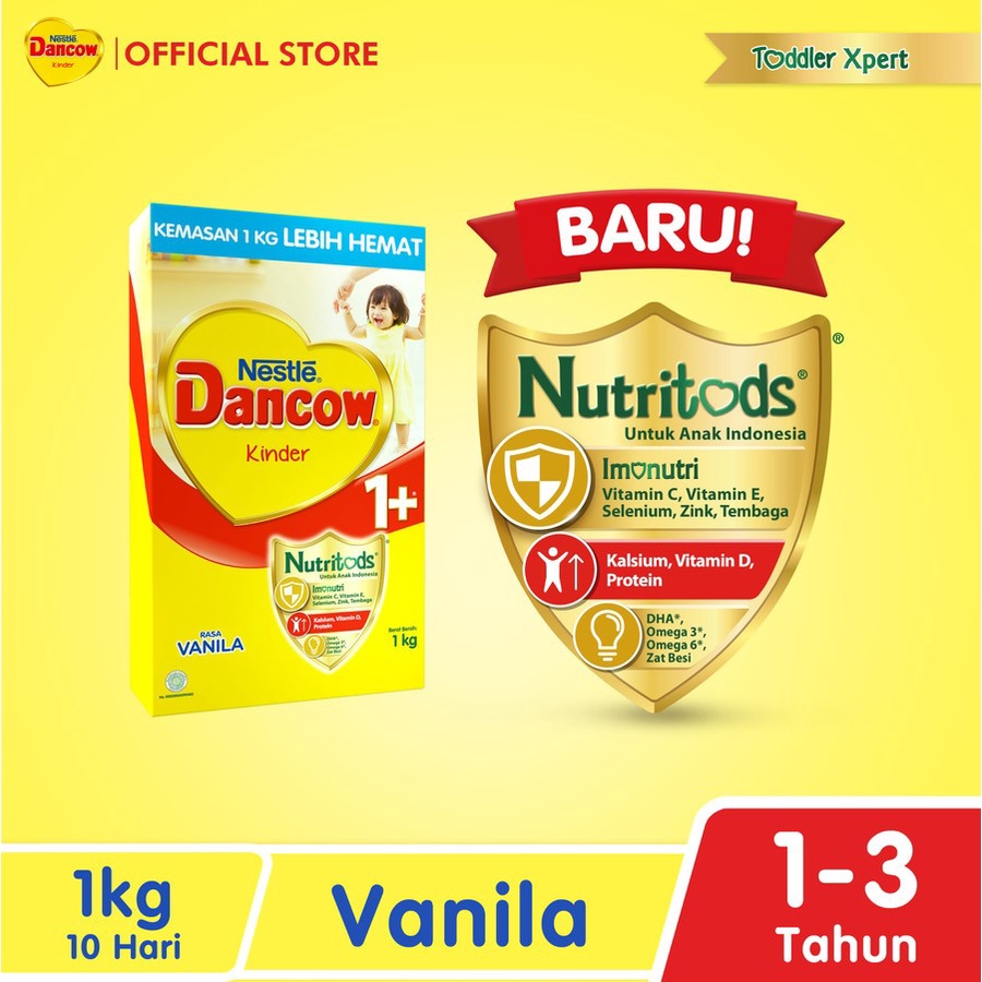 DANCOW 1+ 3+ Madu / Vanila Susu Anak 1-3 Tahun Box 1Kg