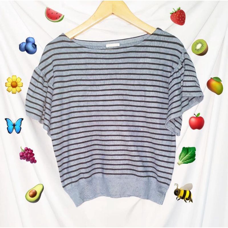 BAJU RAJUT WANITA TANGAN PENDEK | BAJU RAJUT WANITA | RAJUT SALUR (THRIFT)