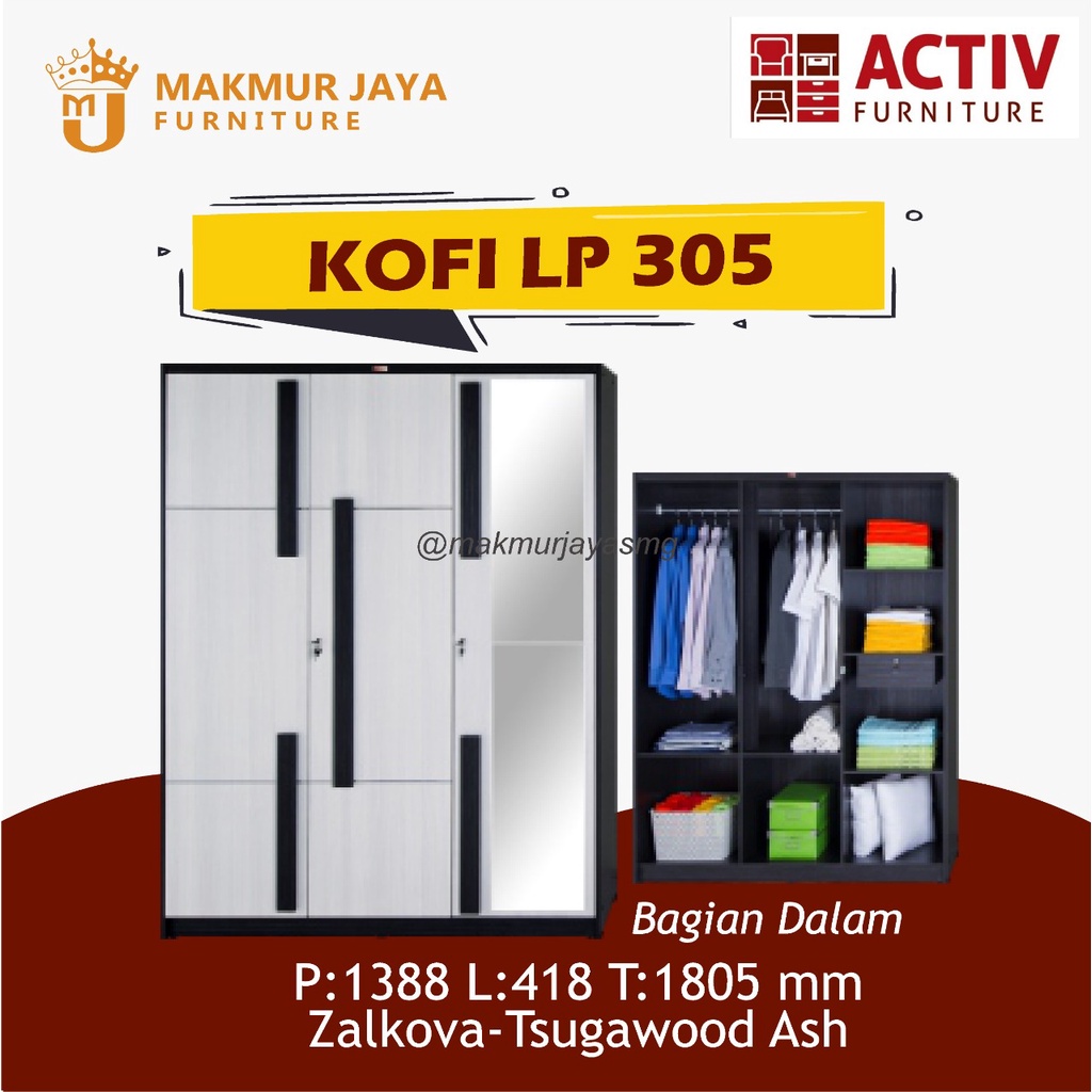 LEMARI PAKAIAN ACTIV KOFI LP 305