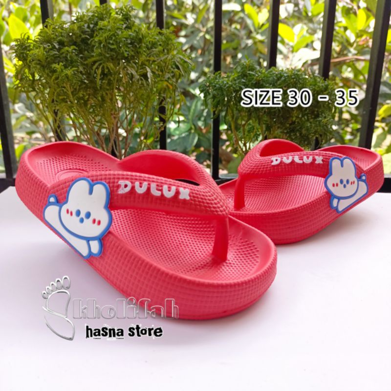 Sandal jepit kelinci Anak tanggung size 30-35 Series Dulux 510c