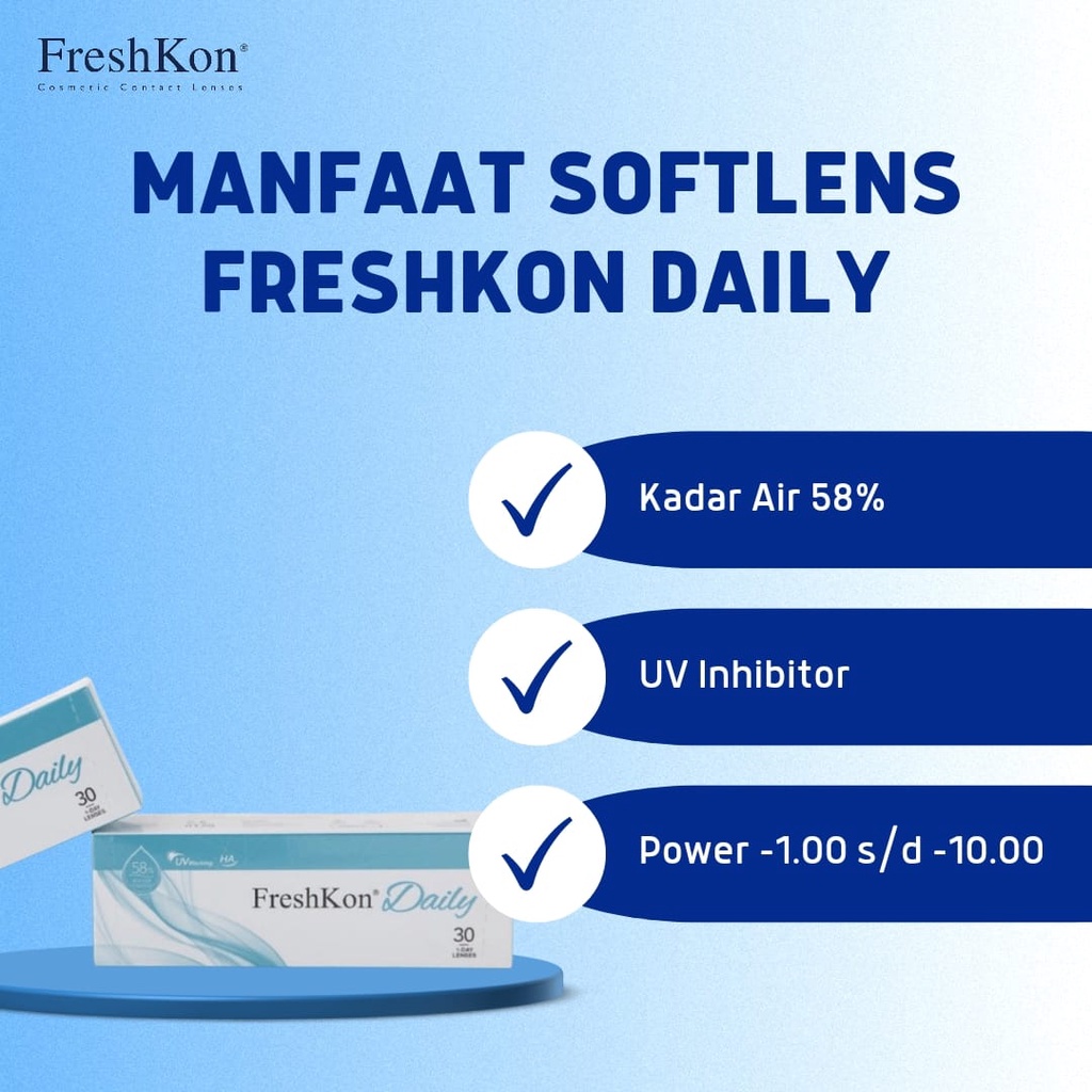 FRESHKON CLEAR DAILY 30PCS SOFTLENS HARIAN