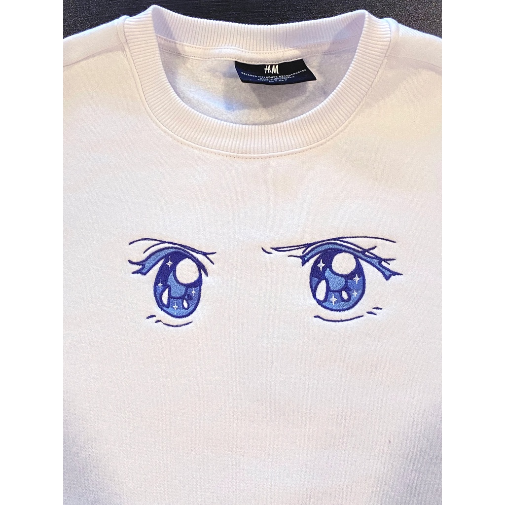 Crewneck Sailor Moon Eyes Embroidery Anime Manga Premium Unisex