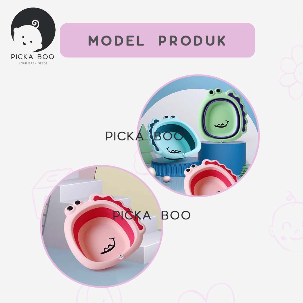 PICKA BOO Foldable Baby Wash Baskom Lipat Bayi Ember Lipat Bayi Multifungsi BPA FREE