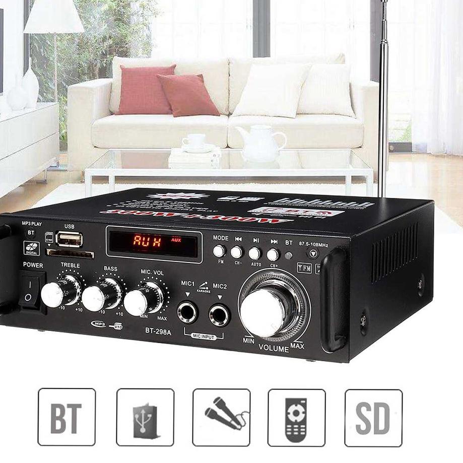 Paling Dicari Junejour Bluetooth EQ Audio Amplifier Karaoke Home Theater FM Radio 600W