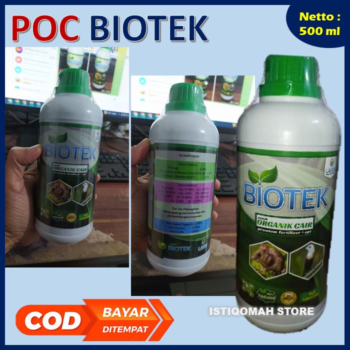 POC BIOTEK 500ML Pupuk Organik Cair untuk Tanaman Cabe Rawit Sampai Bosan Petik, Cabe Merah, dll - Pupuk Pelebat Buah Cabe Rawit - Pupuk Perangsang Buah Cabe Rawit - Pupuk Penyubur Cabe Rawit - Pupuk Khusus untuk Tanaman Cabe Rawit TERLARIS