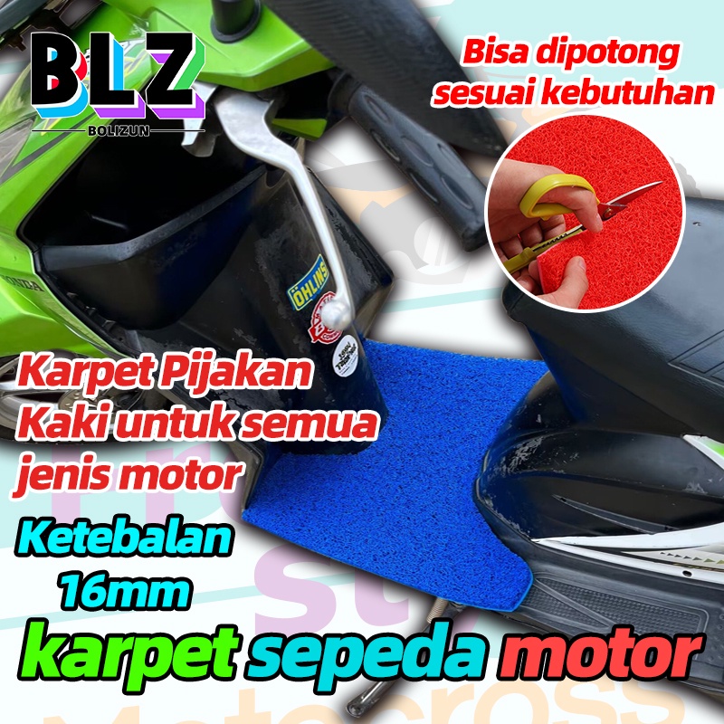 Bolizun Keset Motor Beat Karpet Beat FI Esp Deluxe - Beat Street Beat karbu Karpet Beat Pijakan Kaki untuk semua jenis motor Bisa dipotong sesuai kebutuhan Karpet pedal sepeda motor 40x50cm