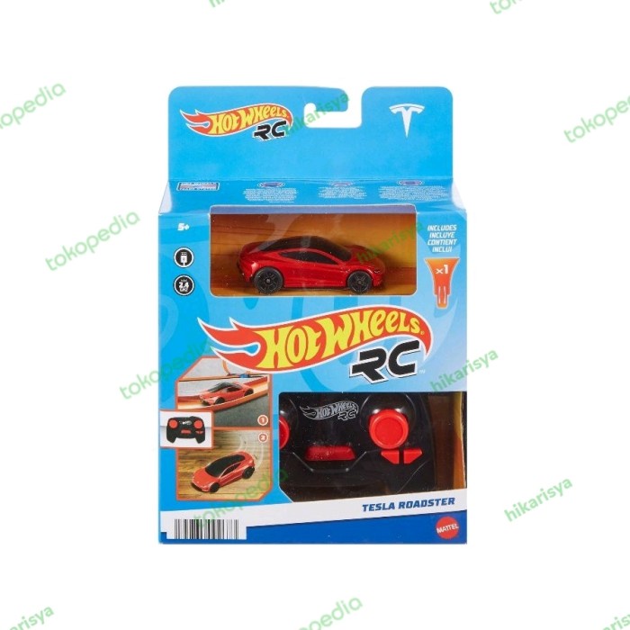 Hot Wheels Remote Control TESLA RC MERAH ROADSTER MOBIL LISTRIK HW IND