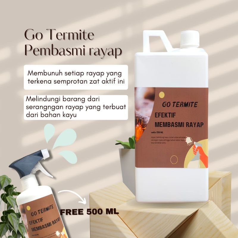 &quot;PAKET BUNDLING&quot; GO TERMITE Pembasmi rayap/anti rayap super efektif//1liter