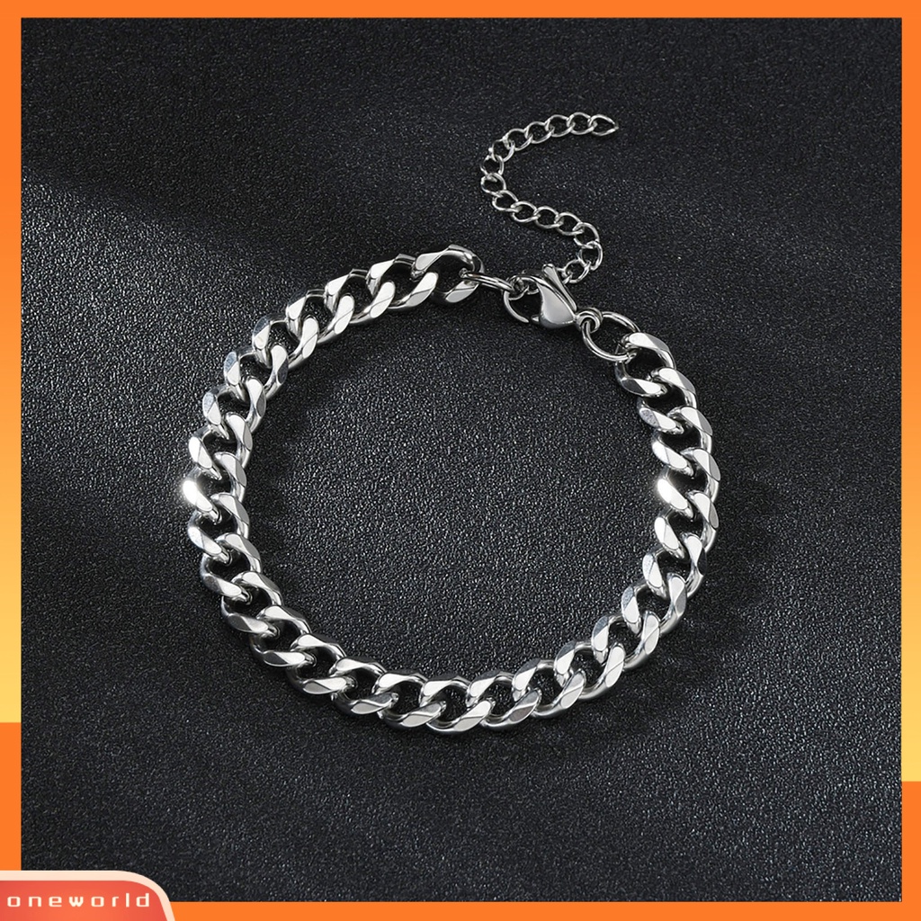 Gelang Rantai Bahan Stainless Steel Gaya Hip Hop Untuk Pria