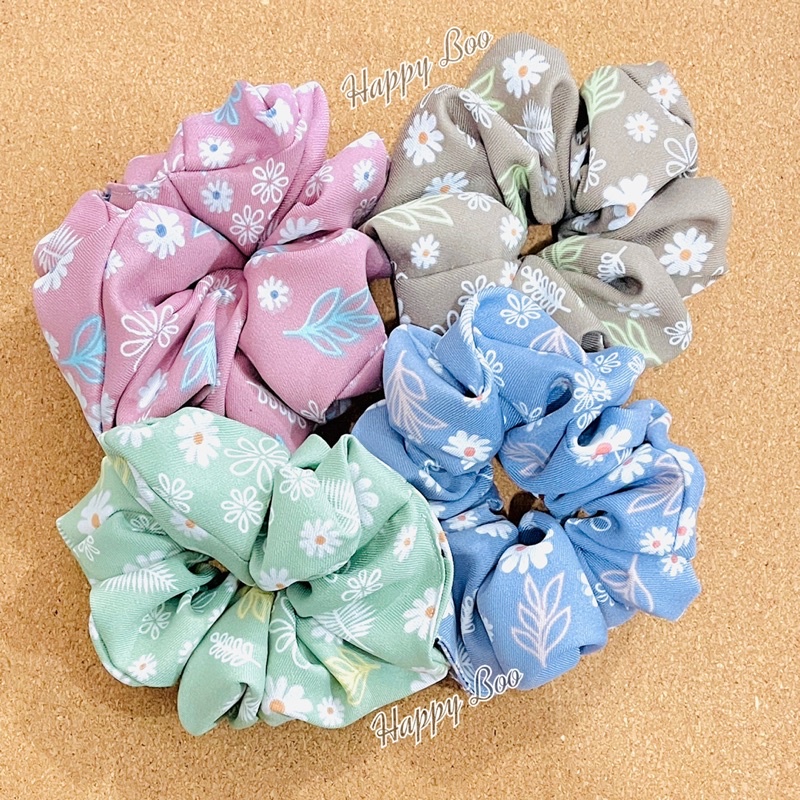 ikat rambut scrunchie scrunchies daisy premium high quality kuat ikat rambut kuncir rambut