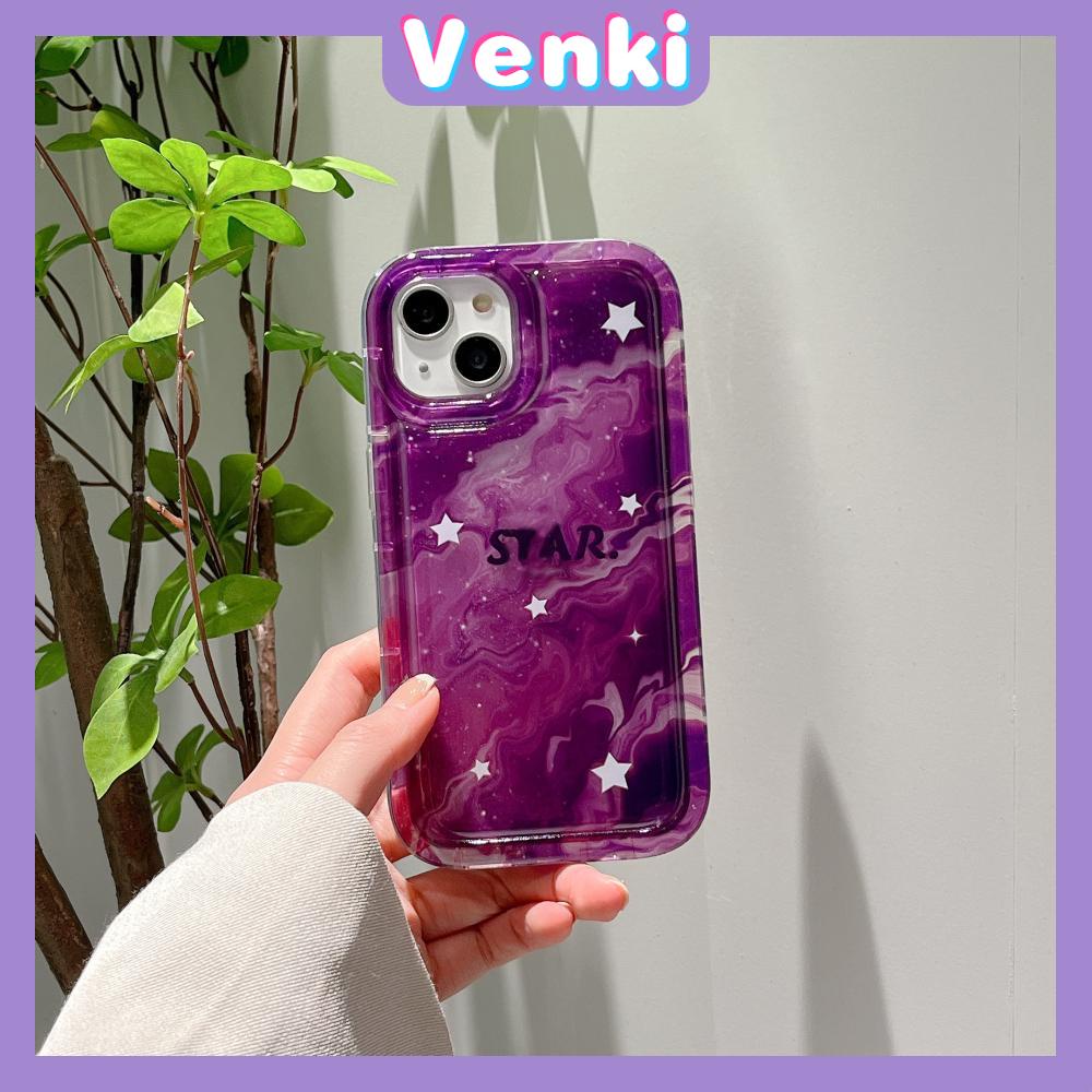 Case For iPhone 14 Pro Max TPU Soft Jelly Airbag Case Glossy Dark Purple Nebula Star Case Camera Protection Shockproof For iPhone 14 13 12 11 Plus Pro Max 7 Plus X XR