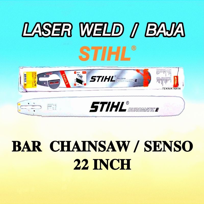 Bar baja laser senso gergaji potong pohon kayu 22 inch stihl chainsaw 5800 6500 6800 588 788 889