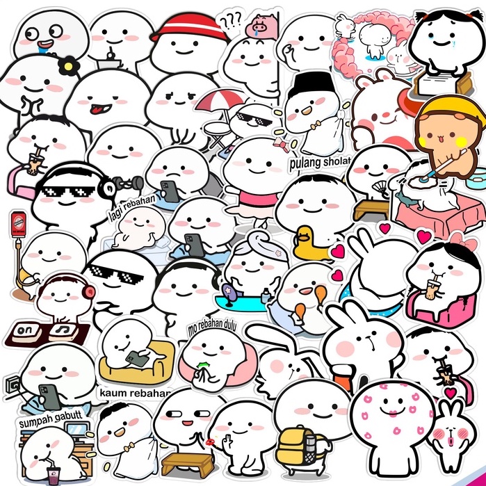 

[SJP] 90 PCS Sticker Waterproof - Stiker Aesthetic Untuk Sticker Tumbler Laptop HP Sepeda Motor Helm Quby