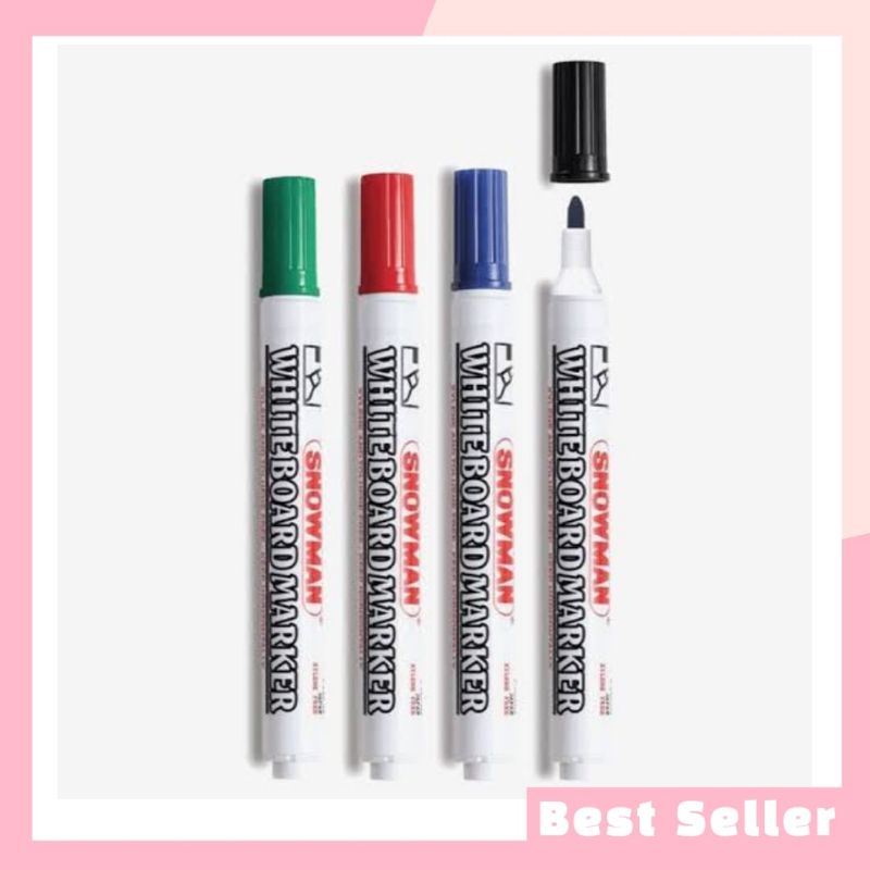 

Spidol Whiteboard Marker Snowman ABG-12 1 Pack Isi 12 Pcs