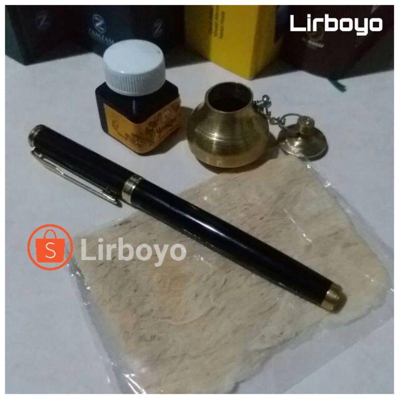 Paket HEMAT MANTAP Pena tutul Tinta Wadah Tinta Serat Untuk kitab kuning Makna pesantren petuk dll