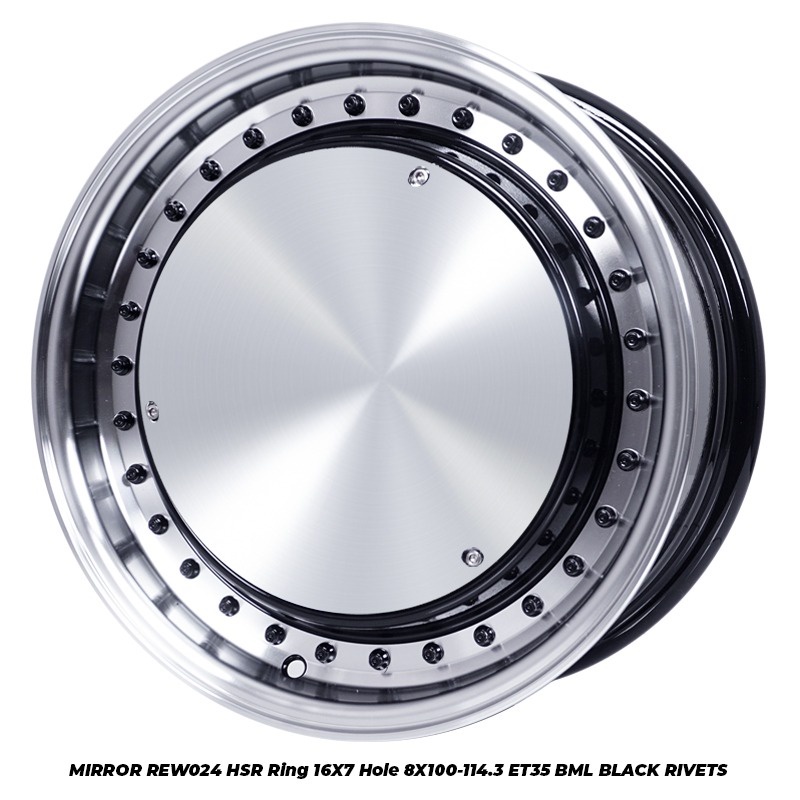 Velg mobil racing hsr wheel MIRROR HSR R16 pelek mobil Ford Fiesta Sedan,