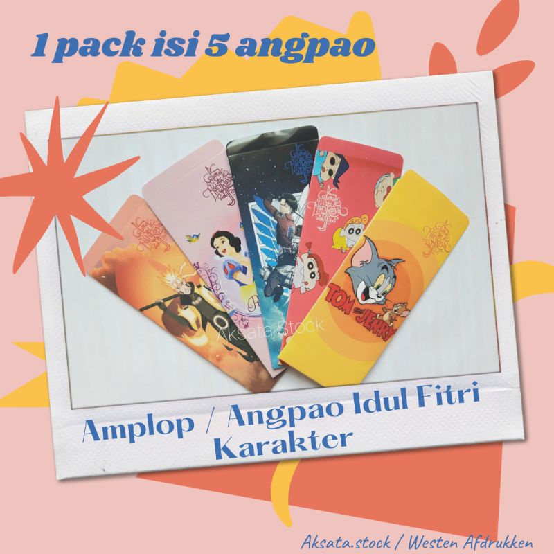 

Amplop Lebaran / Angpao Lebaran Idul Fitri / Amplop Karakter Lucu Angpao karakter