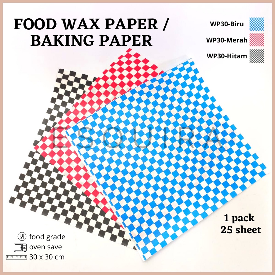 Wax Paper Food 25pcs / Korean Bento Cake Alas Bekal / Baking Paper/ WP30