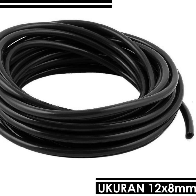 Selang PU Ukuran 12 x 8mm atau Selang PU 12mm - Warna Hitam