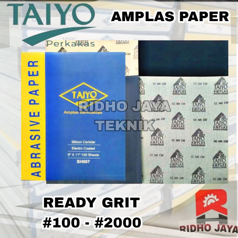 Amplas Kertas Taiyo / Amplas Duco Taiyo Lembaran grit 60 - 5000