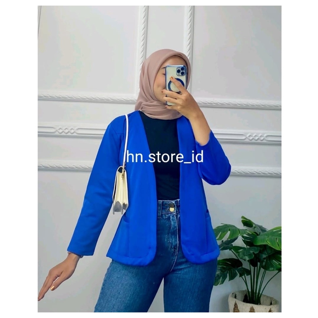 BLAZER WANITA ROMPI KEKINIAN POLOS
