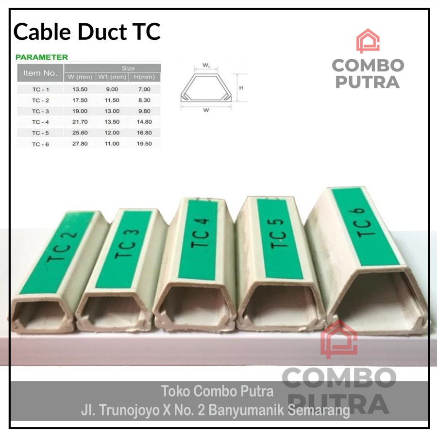 Cable Duct Cable Protector Pelindung Kabel Kabel Dak Warna Putih