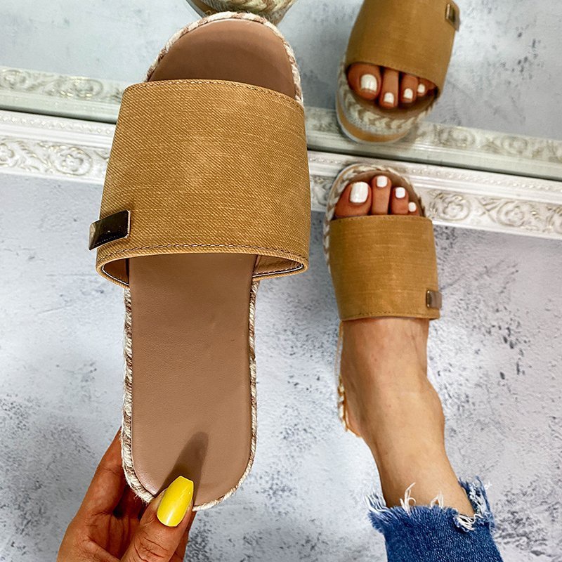 Sendal Wanita Hak Tinggi Sandal Wedges Wanita Terbaru 5cm Sandal Bertumit Lereng Wanita