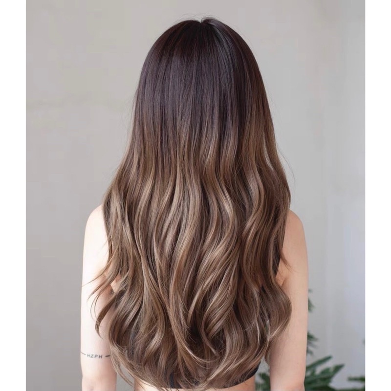 C0302 full wig korean layer wave ombre 65 cm