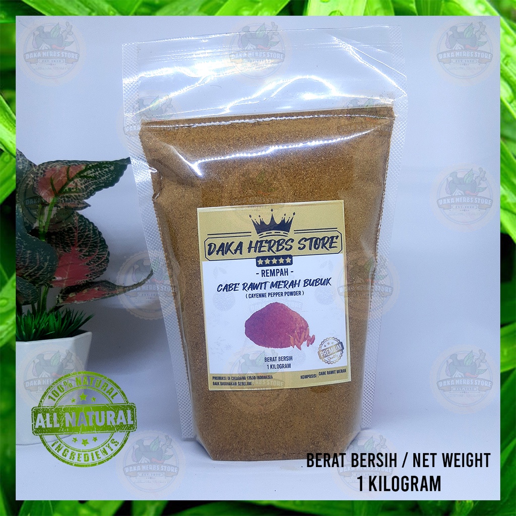 

CABE RAWIT MERAH BUBUK/ CAYANNE PEPER POWDER 100% MURNI (1 KG)