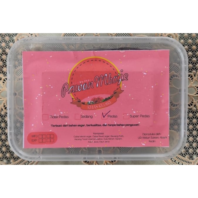 

Sambel pecel Pedas khas kediri 500 gram Sangrai premium "Pawon Mbo'je