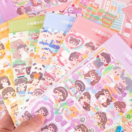 

BeeWell 2 Lembar Die Cut Stiker Sticker Lucu Motif Bear Kelinci Untuk Dekorasi Journaling Stiker DIY