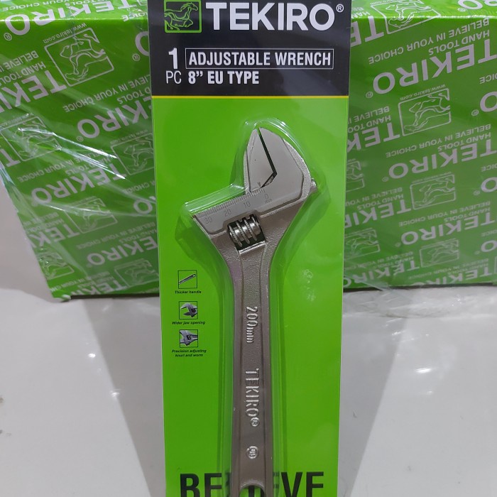 TEKIRO ADJUSTABLE WRENCH - Kunci Inggris VARIAN 8&quot;/10&quot;/12-Kunci inggris