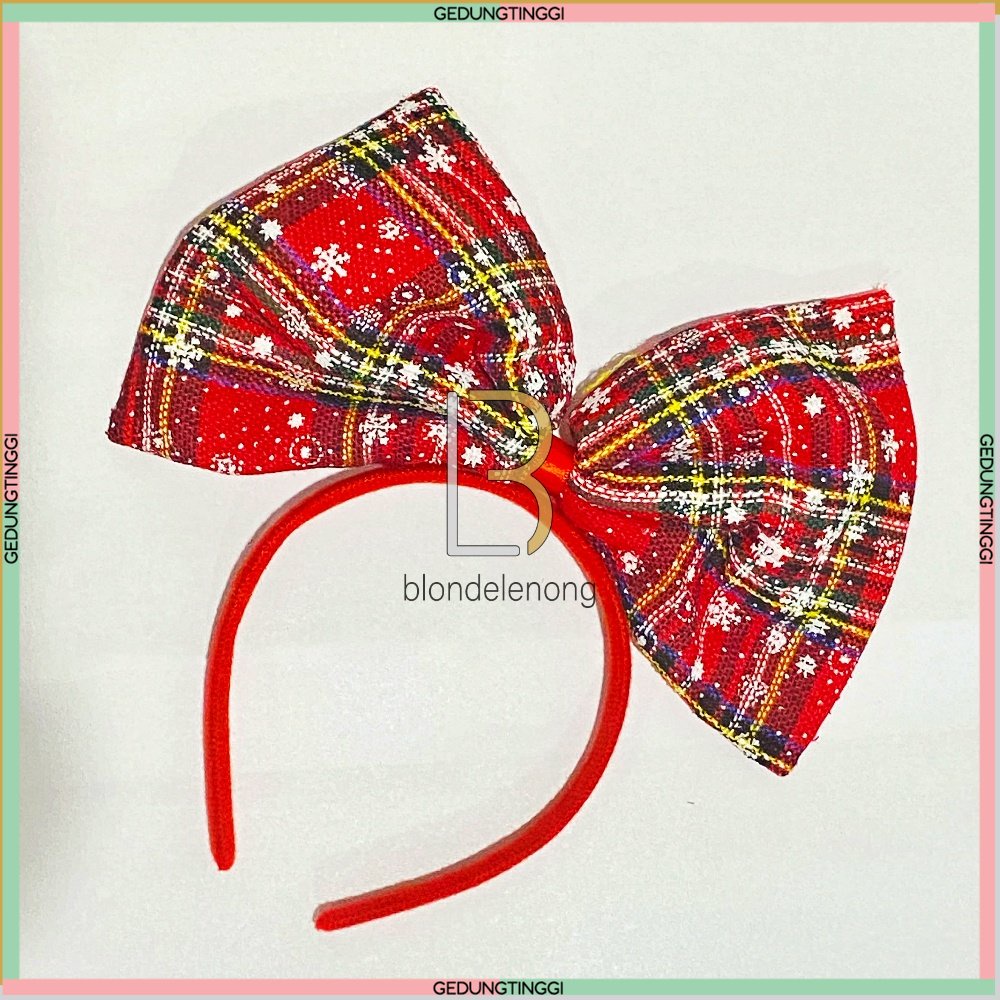 Bando Bandana Jepit Jepitan Ikat Asesoris Aksesoris Fashion Rambut Anak Anak Bayi Baby Perempuan Dewasa Lampu Led Hiasan Dekorasi Ornamen Ornament Pita Pohon Natal Merry Christmas Chrismast Xmas Tanduk Rusa Sinterklas Korea Foil Gold Emas Murah Lucu Set