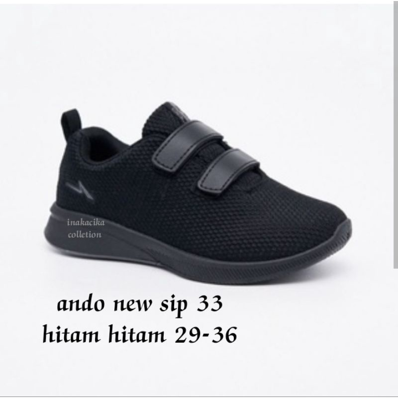 sepatu sekolah anak original Ando plano TK SD