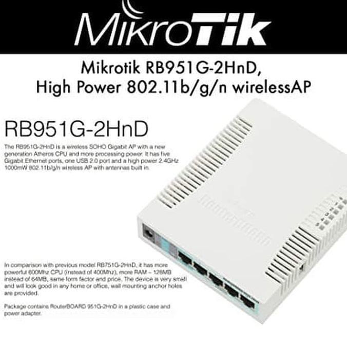 Mikrotik Router Wireless RB951G-2HND