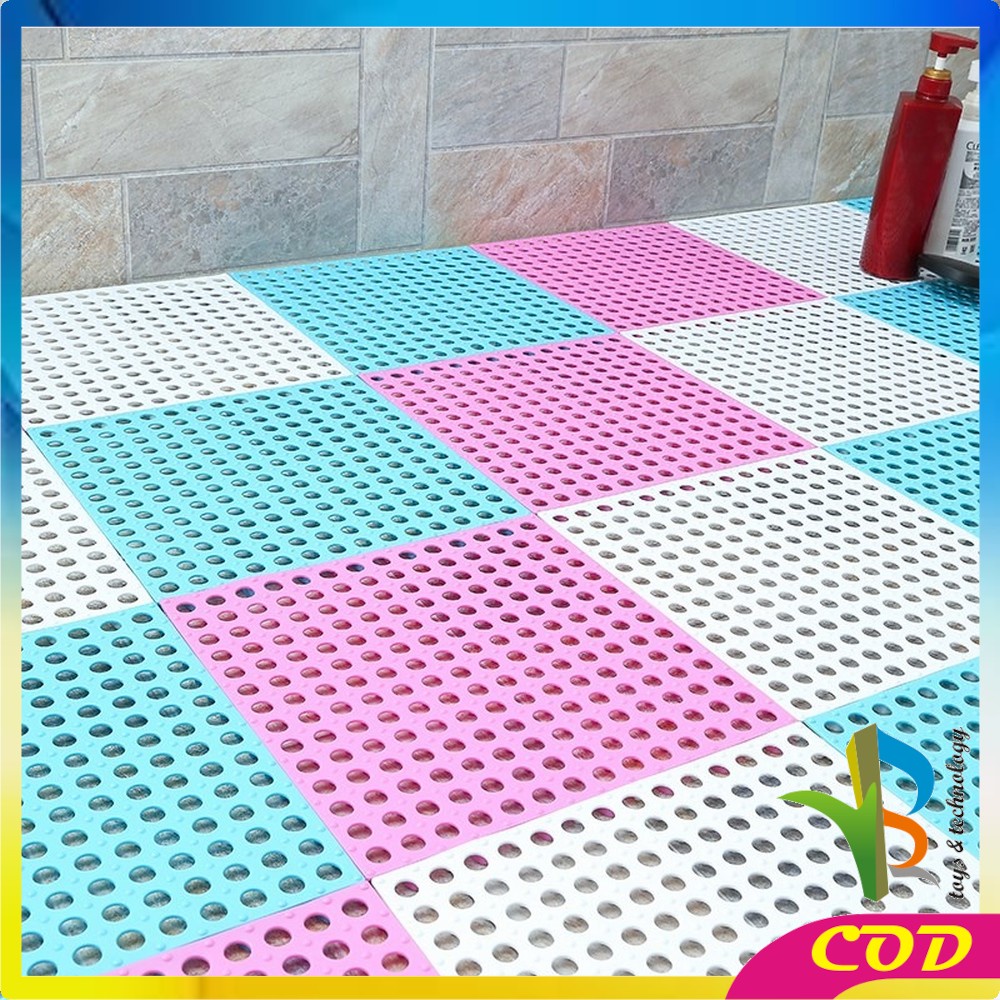 RB-C236 Karpet Kamar Mandi Anti Licin 30x30CM / Keset Lantai Anti Slip Polkadot Dapur Mat Non-Slip