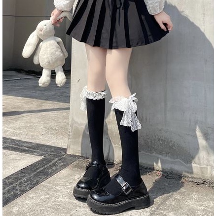 LS-31 Stoking Selutut PITA RENDA NEW LOLITA Cute Cosplay Japan Maid