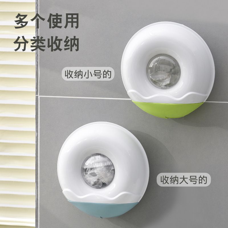 (BOW) Tempat Kantong Plastik Sampah Penyimpanan Tissue Kotak Serbaguna Tempel Dinding Bentuk Bulat