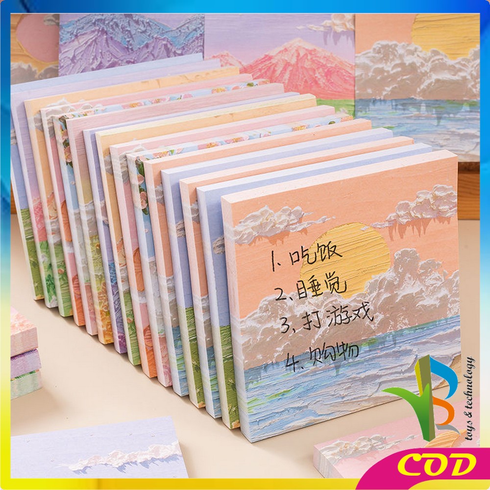 RB-A37 Memo Tempel Aesthetic Sticky Notes Motif Alam Indah / Note Beauty nature / Memo Tempel Notes Pemandangan / Memopad lucu