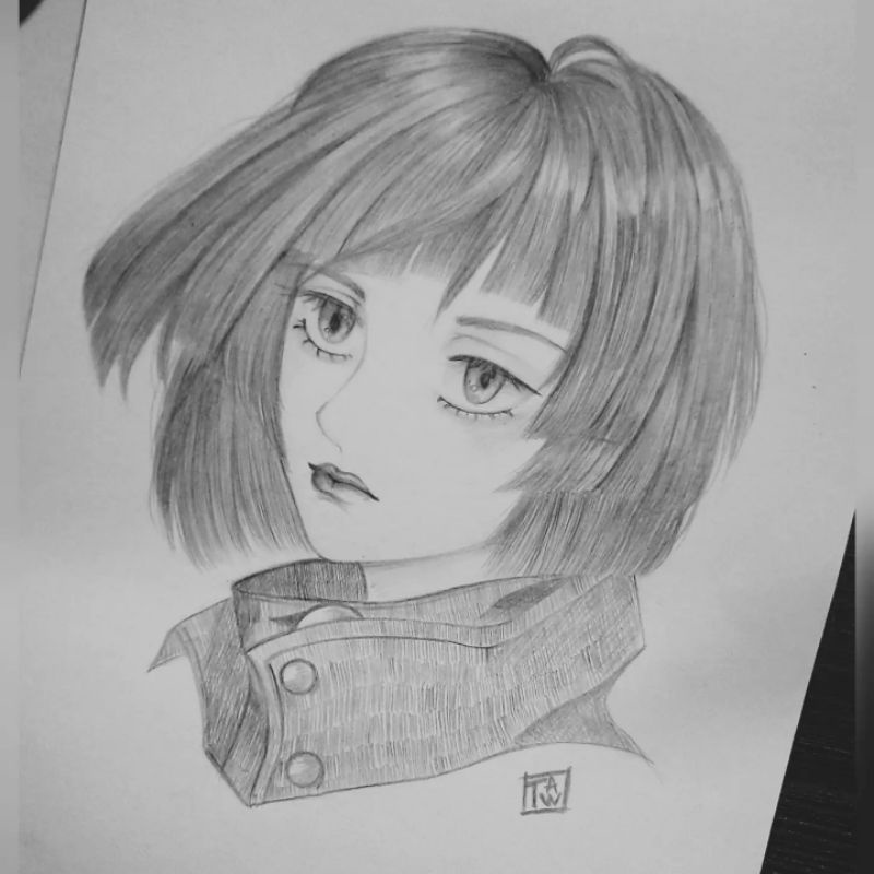 jasa lukis anime/sketsa wajah A4
