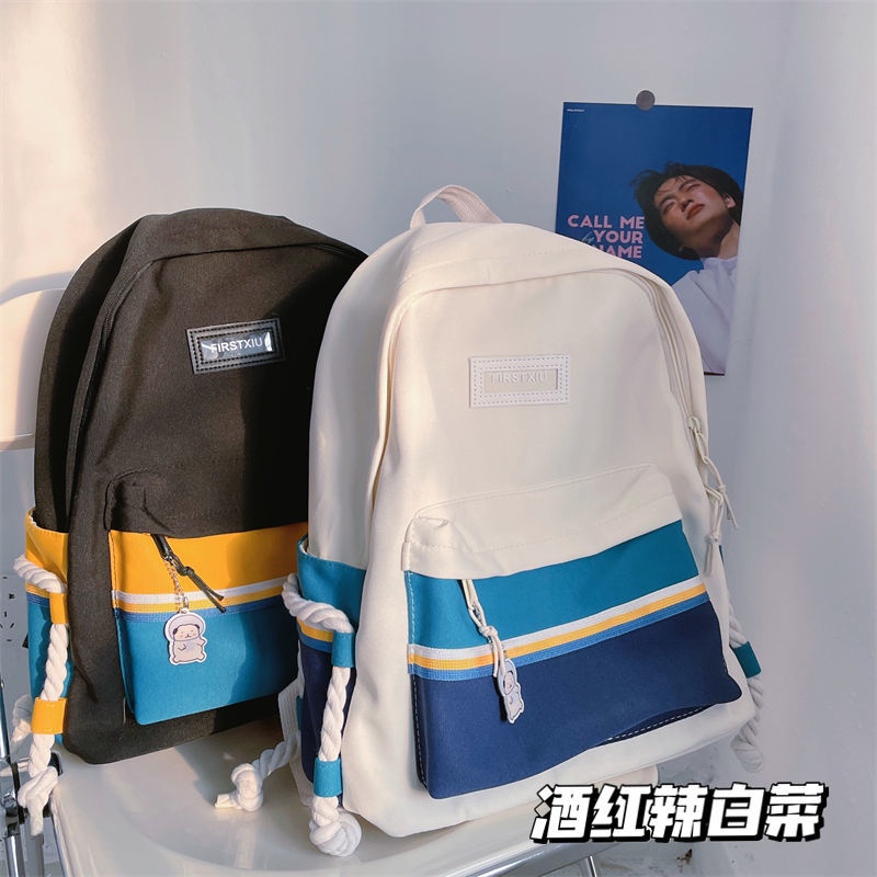 ♚┇Tas Sekolah Wanita Versi Korea In Niche Desain Sastra Ransel Jepang Liar Retro Siswa SMA Ransel Tahan Air