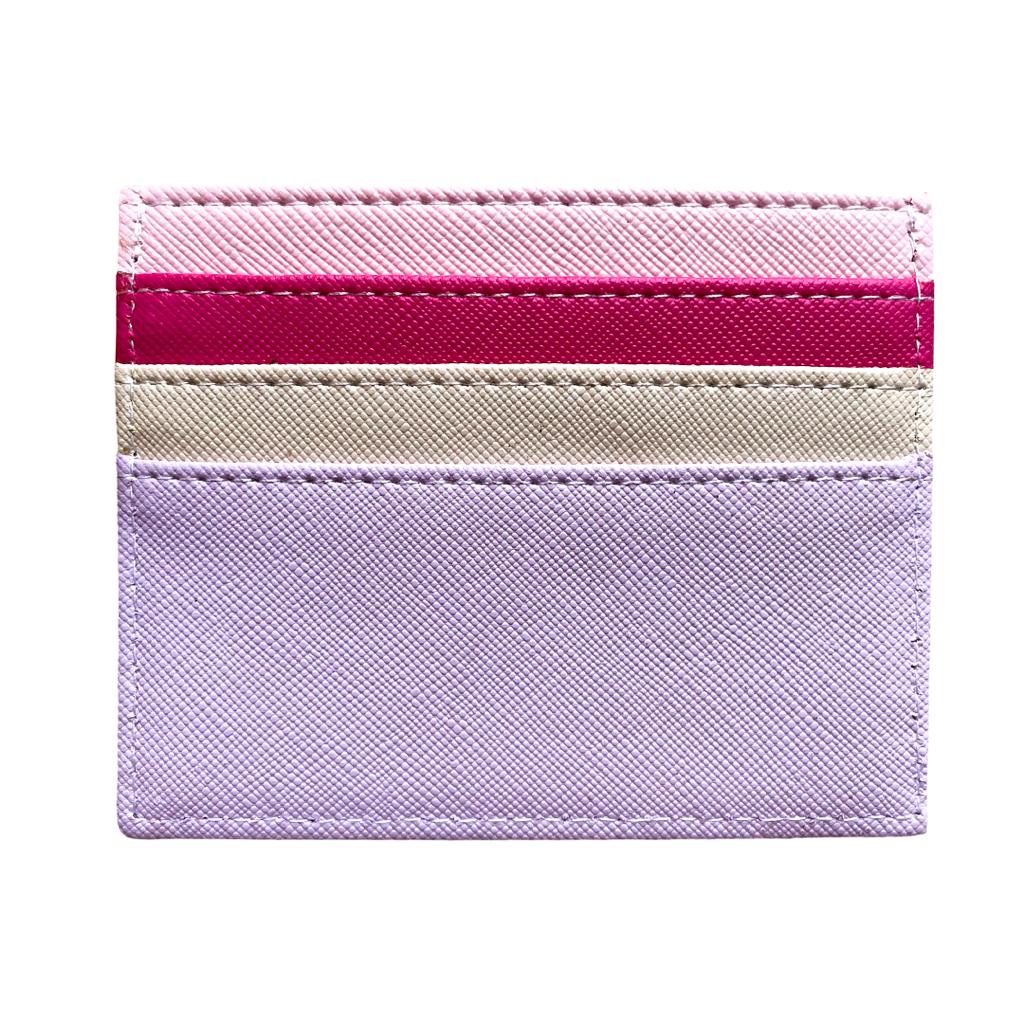 DOMPET KARTU PASTEL OMBRE RAINBOW BENDE 6SLOT DAN UANG KERTAS