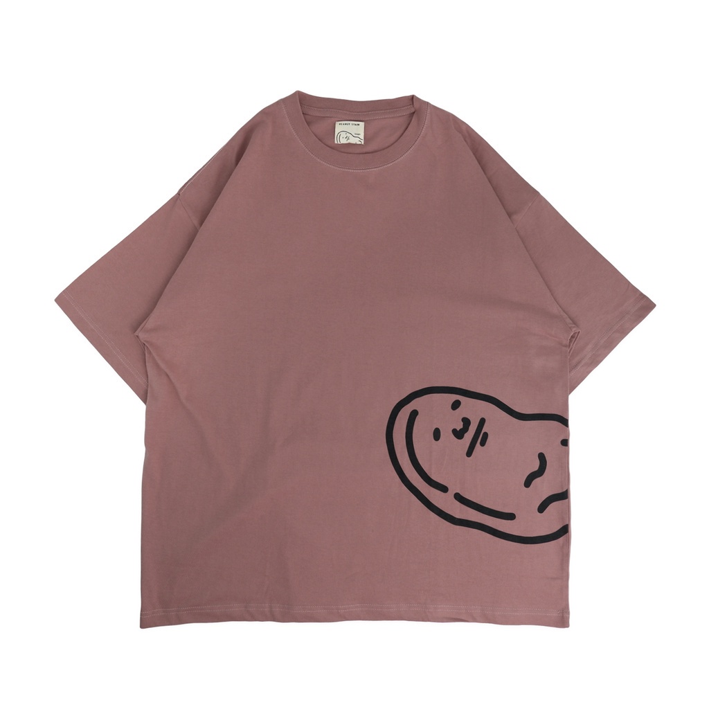 PEANUT STAIN - Hiding Peanut Dusty Rose Oversized Tshirt