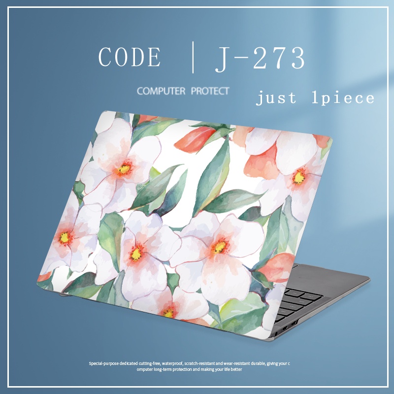 1pc Universal Custom Pola COD FLORAL Stiker Laptop Skin Universal Untuk 11.12.13.14.15 /17 Inch Matte Cover Bebas Cutting Perlindungan Penuh Untuk Asus Dell HP Acer