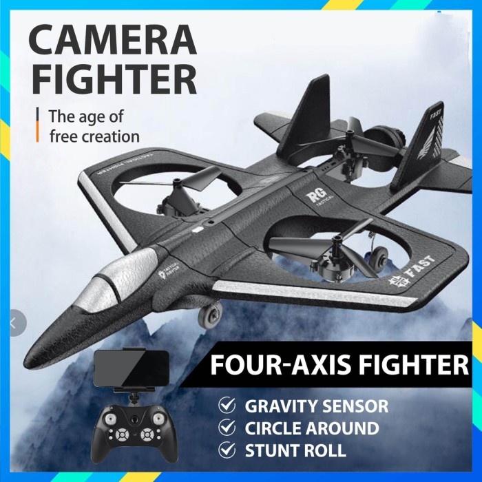 RC Quadcopter Pesawat Drone Camera HD FPV VTOL Pesawat Remote VS e99