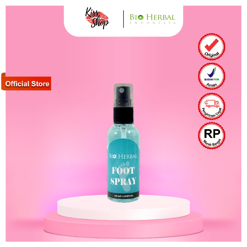 Jual BIO HERBAL Foot Spray Deodorant Kaki 60ml BPOM Shopee Indonesia